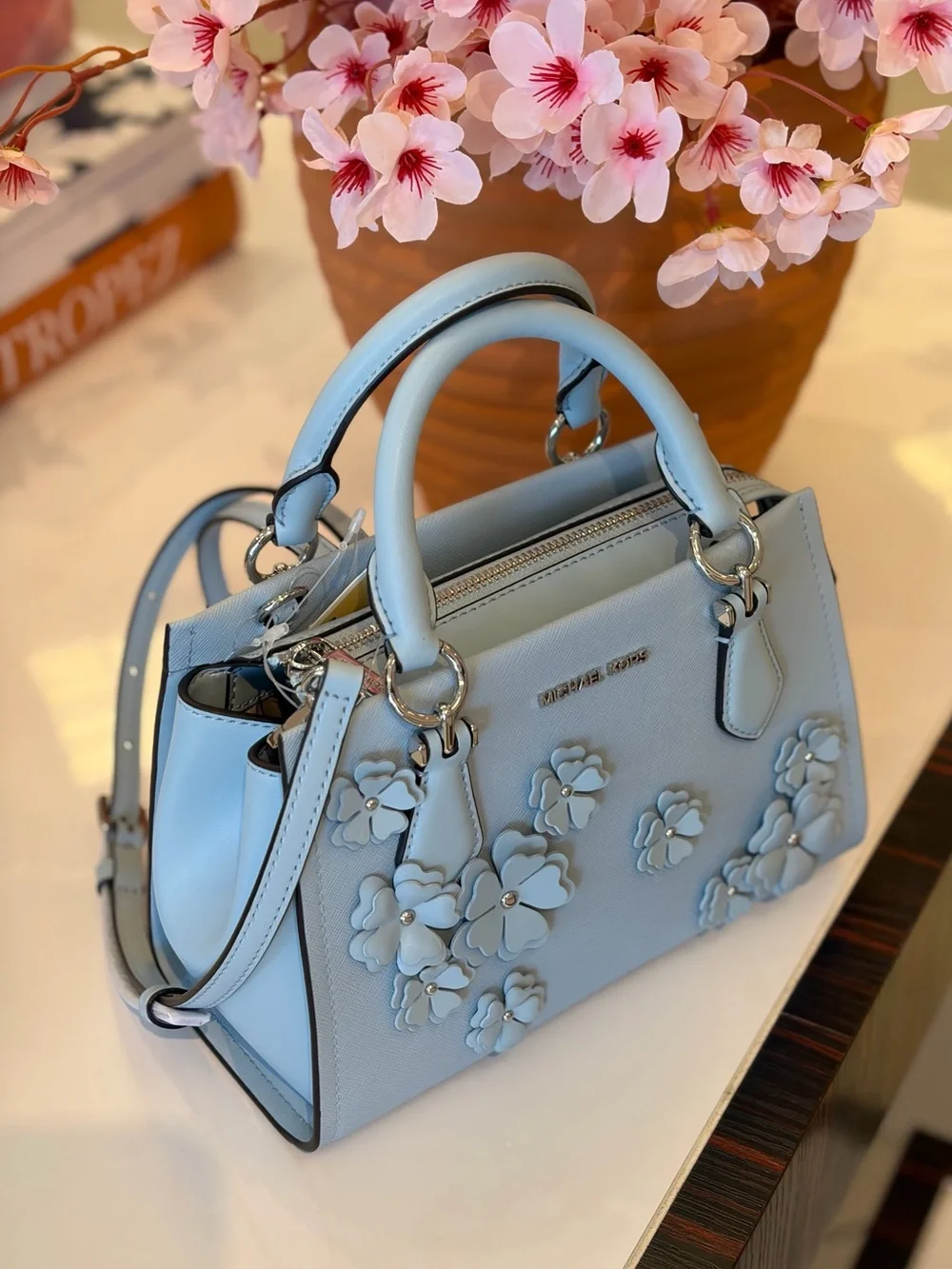 MICHAEL KORS Marilyn Small Embellished Satchel Crossbody - Picture 3 of 13